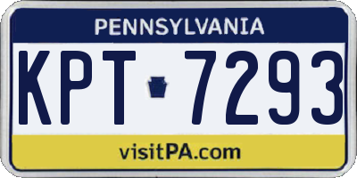 PA license plate KPT7293