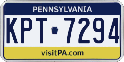 PA license plate KPT7294