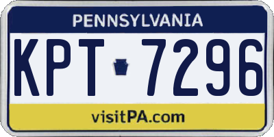 PA license plate KPT7296