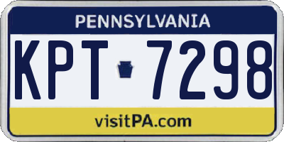 PA license plate KPT7298