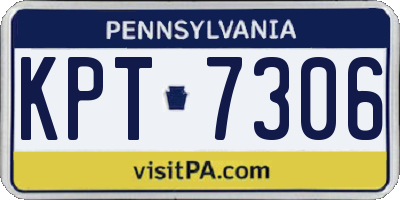 PA license plate KPT7306
