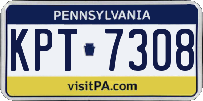 PA license plate KPT7308