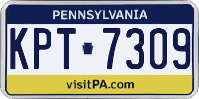 PA license plate KPT7309