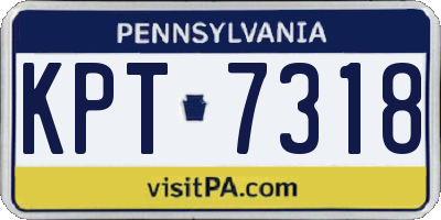 PA license plate KPT7318
