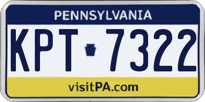 PA license plate KPT7322