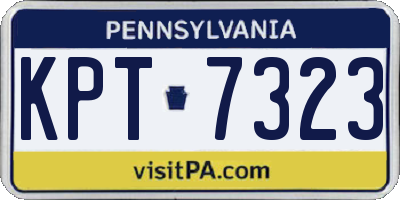 PA license plate KPT7323