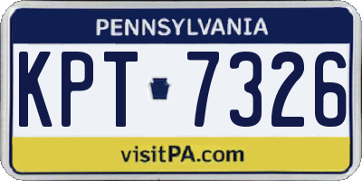 PA license plate KPT7326