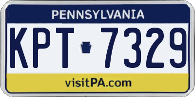 PA license plate KPT7329
