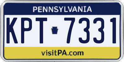PA license plate KPT7331