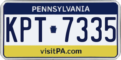 PA license plate KPT7335