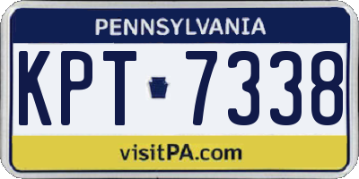 PA license plate KPT7338