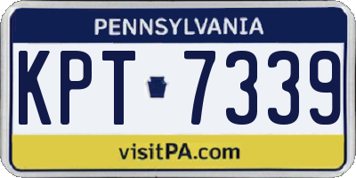 PA license plate KPT7339