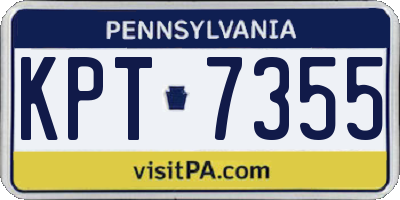 PA license plate KPT7355