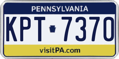 PA license plate KPT7370
