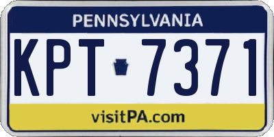 PA license plate KPT7371