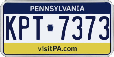 PA license plate KPT7373