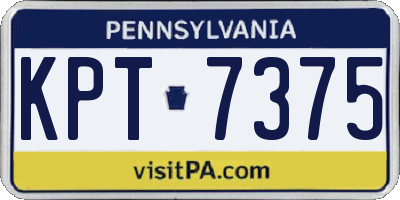 PA license plate KPT7375