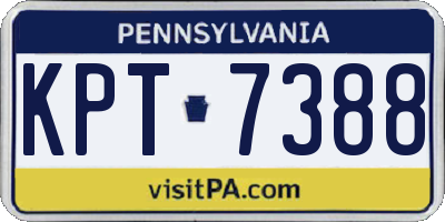 PA license plate KPT7388