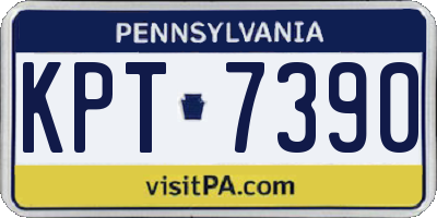 PA license plate KPT7390
