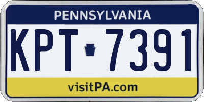 PA license plate KPT7391