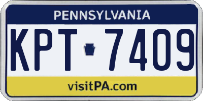 PA license plate KPT7409