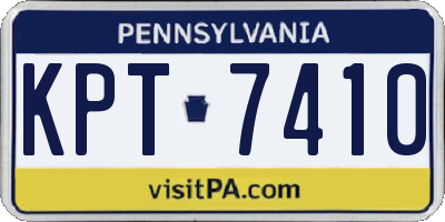PA license plate KPT7410