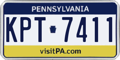 PA license plate KPT7411