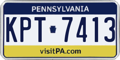 PA license plate KPT7413