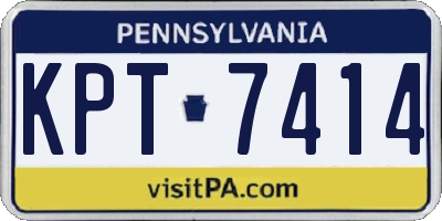 PA license plate KPT7414