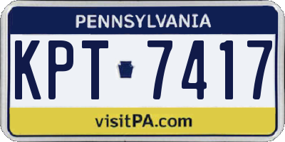PA license plate KPT7417
