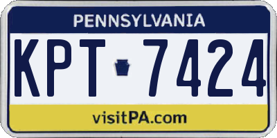 PA license plate KPT7424