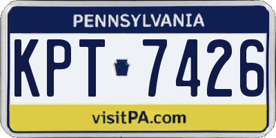 PA license plate KPT7426