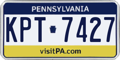 PA license plate KPT7427