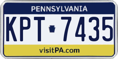 PA license plate KPT7435