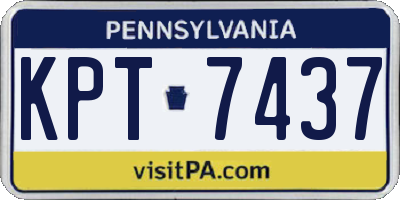 PA license plate KPT7437