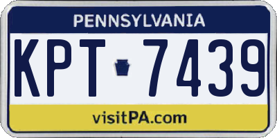 PA license plate KPT7439
