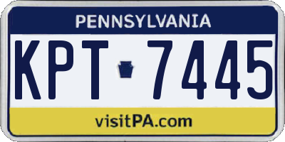 PA license plate KPT7445