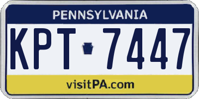 PA license plate KPT7447