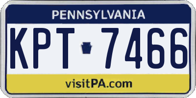 PA license plate KPT7466