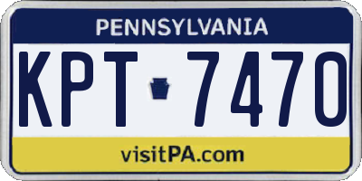 PA license plate KPT7470