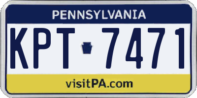 PA license plate KPT7471