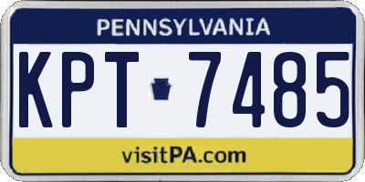 PA license plate KPT7485