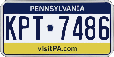 PA license plate KPT7486