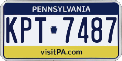 PA license plate KPT7487