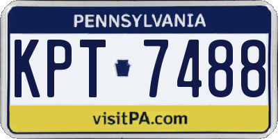 PA license plate KPT7488