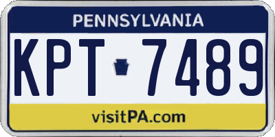 PA license plate KPT7489