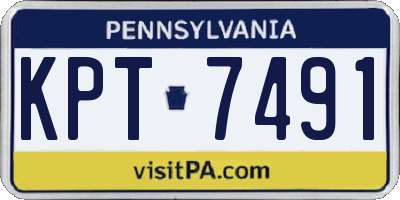 PA license plate KPT7491