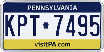 PA license plate KPT7495