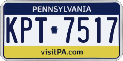 PA license plate KPT7517