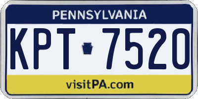 PA license plate KPT7520
